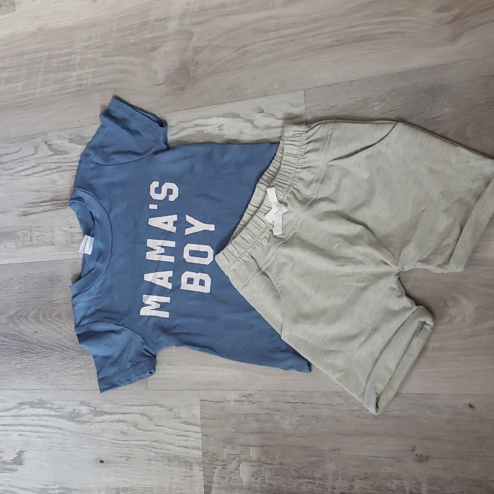 Mama's boy shorts set 18 To 24 Months
